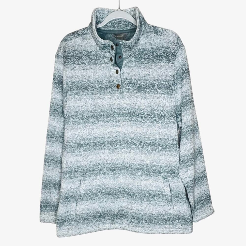 NWT Natural Reflections Bass Pro Cabelas Mens XL Ombré Snap Neck Gorpcore